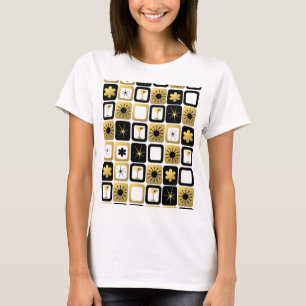 T-shirt Dourado glamoroso retro