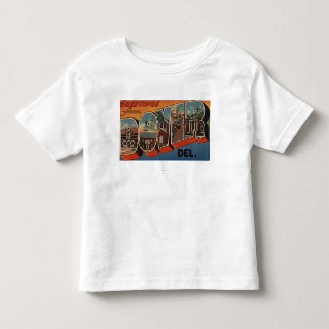 T-shirt Dover, DelawareLarge - Letra ScenesDover, DE (Frente)