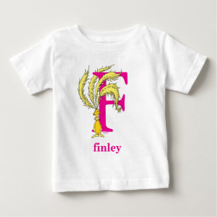 T-shirt Dr. Seuss ABC: Letra F - Rosa   Adicione seu nome