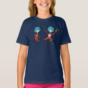 T-shirt Dr. Seuss   O Grinch   Coisa 1 e Coisa 2 Dançando
