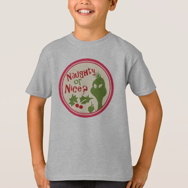 T-shirt Dr. Seuss | O Grpolegadas - Naughty ou Nice? (Frente)