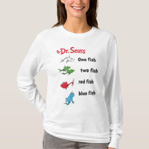 T-shirt Dr. Seuss Um Peixe Dois Peixes - Vintage