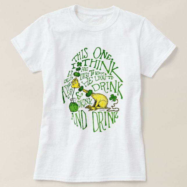 T-shirt Dr. Seuss | Yink - Dia de São Patrício (Frente do Design)