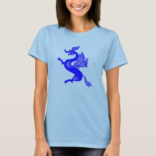 T-shirt Dragão azul bonito