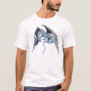 T-shirt Dragão azul de voo
