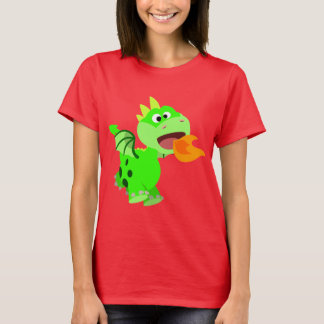 T-shirt Dragão Bebê de Cartoon Cachorro