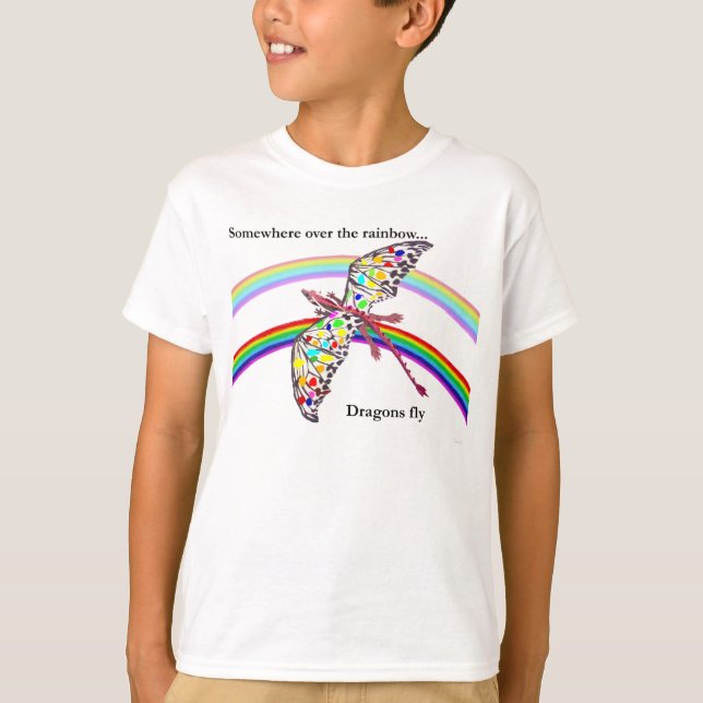 T-shirt Dragão e Arco-íris (Frente)
