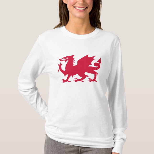 T-shirt Dragão Galês Vermelho (Frente)