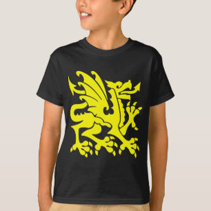 T-shirt Dragão Heráldico 01 - Amarelo
