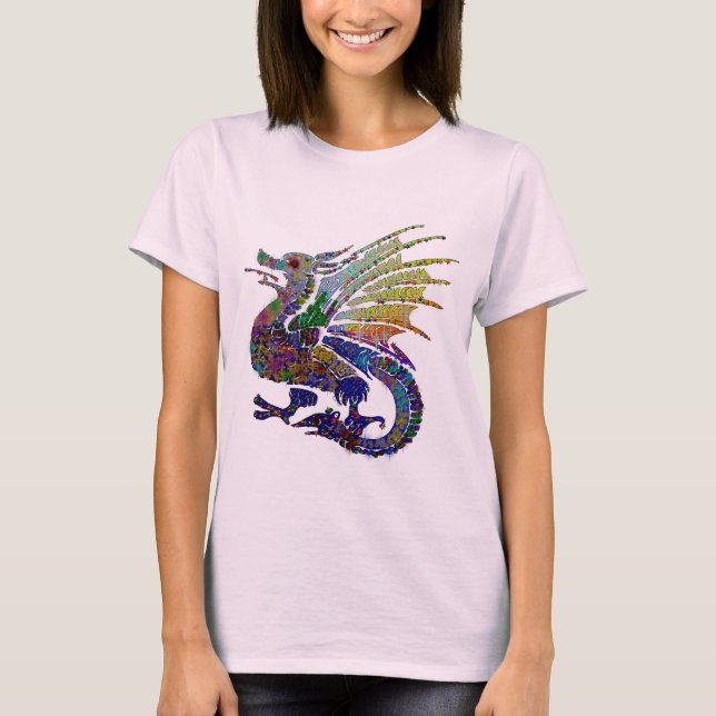 T-shirt Dragão Jeweled (Frente)