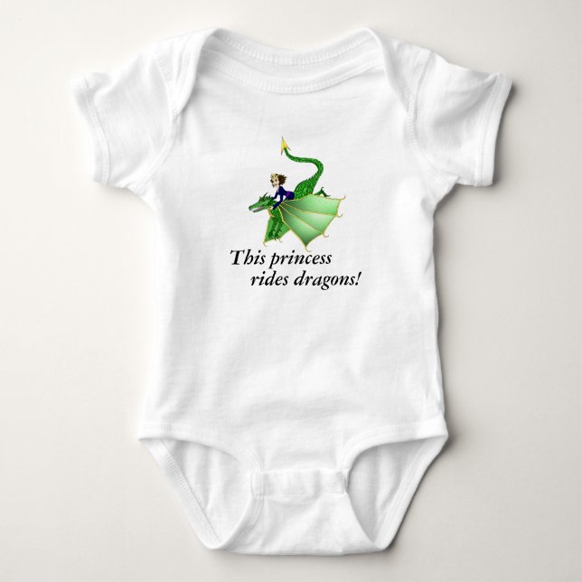 T-shirt Dragão Princesa Camisa, com palavras (Frente)