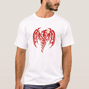 T-shirt Dragão tribal vermelho