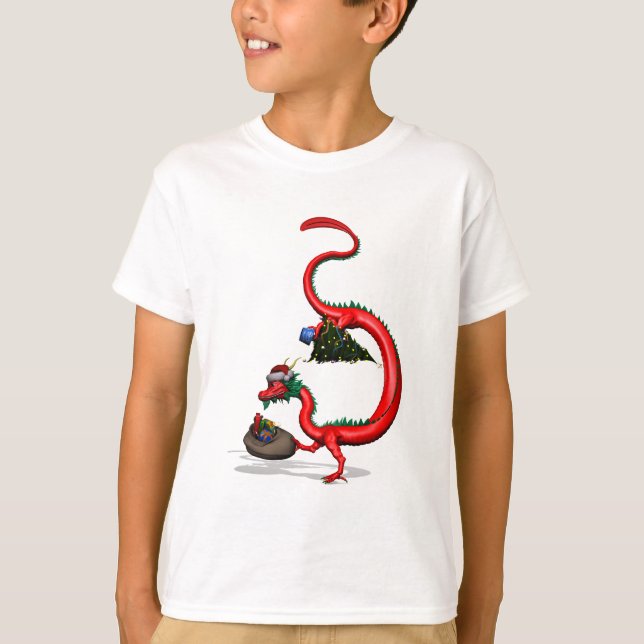 T-shirt Dragão Vermelho Oriental (Frente)