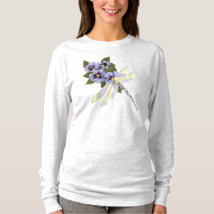 T-shirt Dragonfly e Pansies