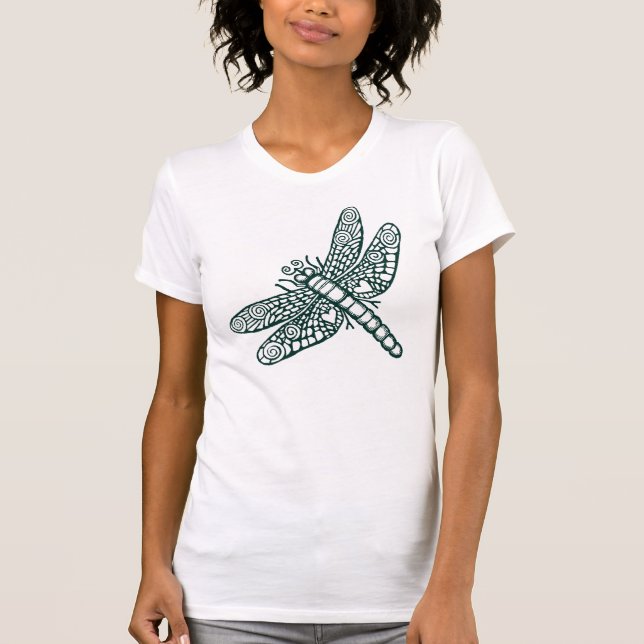 T-shirt Dragonfly - Preto e Branco II (Frente)