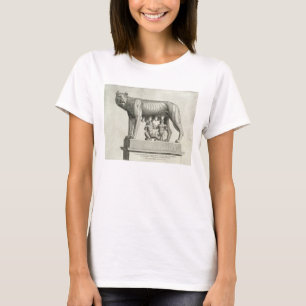 T-shirt Drawing of the Etruscan bronze of the she-wolf suc