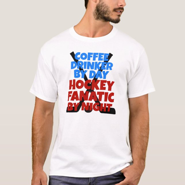T-shirt Drinker de Café de Hockey Lover (Frente)