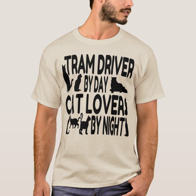 T-shirt Driver de Trama do Cat Lover (Frente)