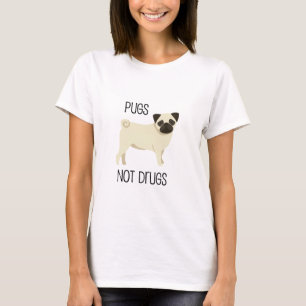 T-shirt Drogas dos Pugs não