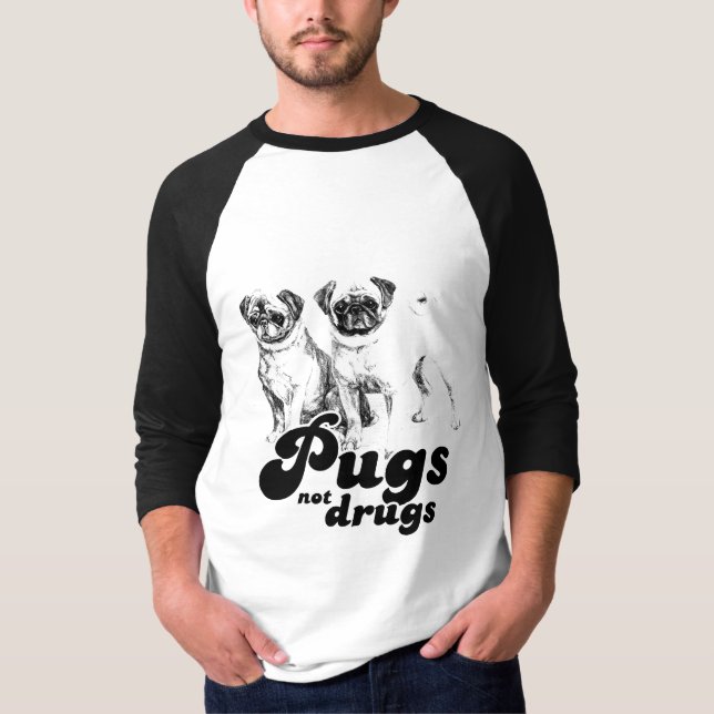 T-SHIRT DROGAS DOS PUGS NÃO (Frente)