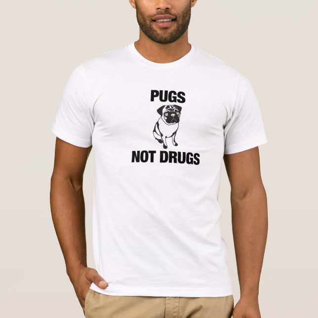 T-shirt Drogas dos Pugs não (Frente)