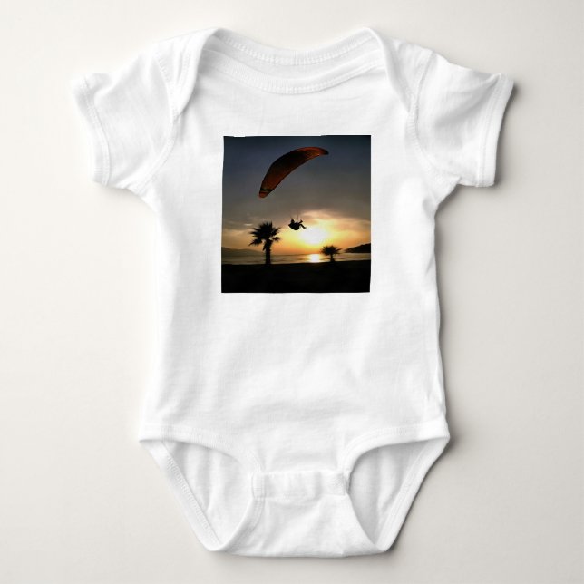 T-shirt Dropzone Em Dusk Adventure Paraglider Art (Frente)