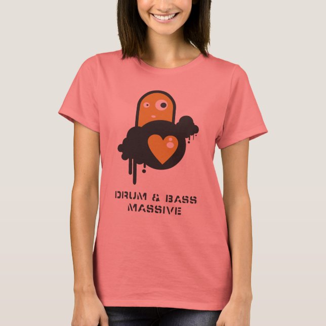 T-shirt Drum N Bass Massivo por Ian Diedericks (Frente)