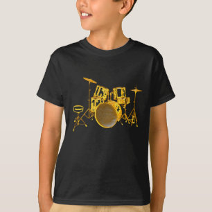 T-shirt Drumkit - amarelo