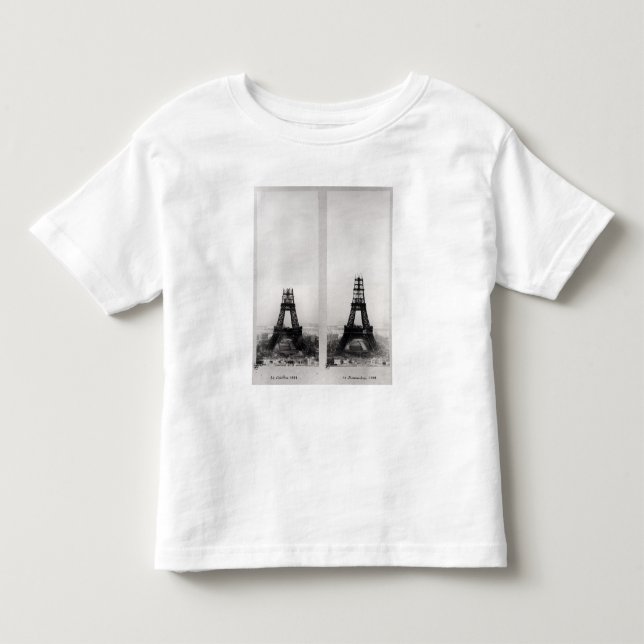T-shirt Duas ideias da construção do Eiffel (Frente)