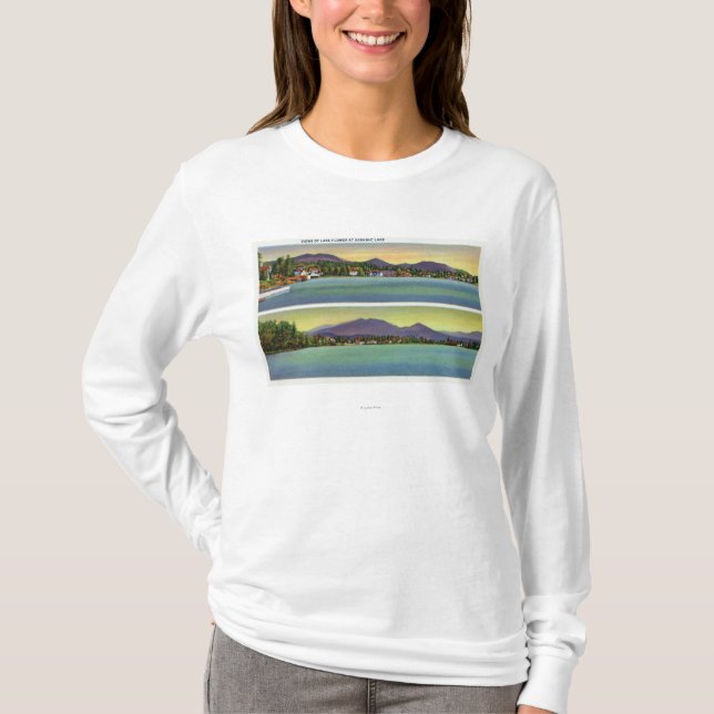 T-shirt Duas vistas da flor do lago (Frente)