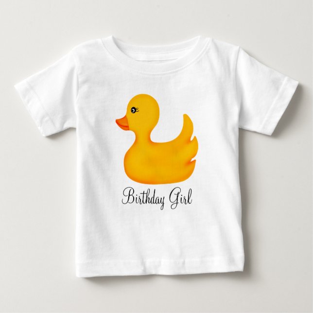 T-shirt Ducky de borracha do aniversário (Frente)
