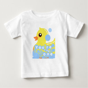 T-shirt Ducky de borracha do bebê/criança