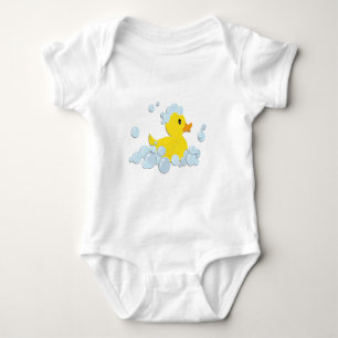 T-shirt Ducky de borracha nas bolhas