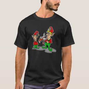 T-shirt duendes que pintam o avião
