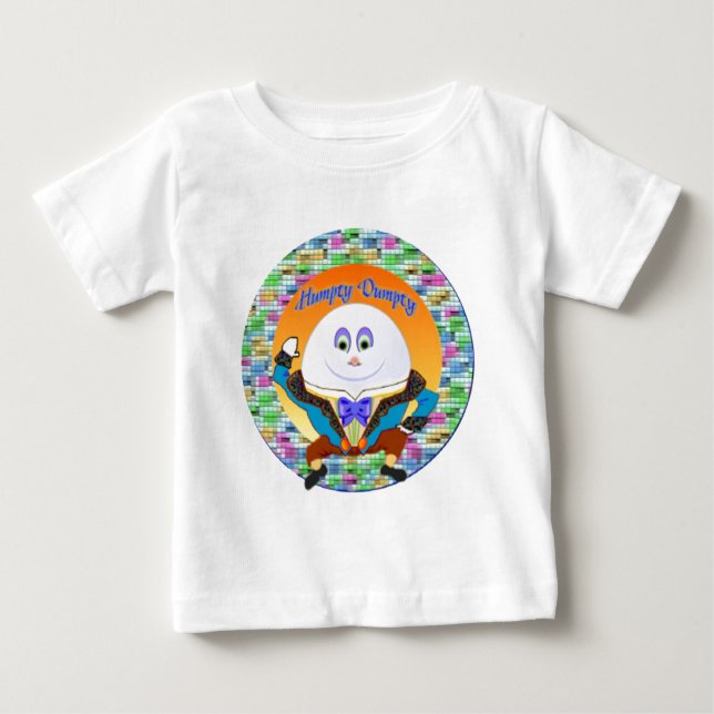 T-shirt dumpty humpty do bebê bonito (Frente)
