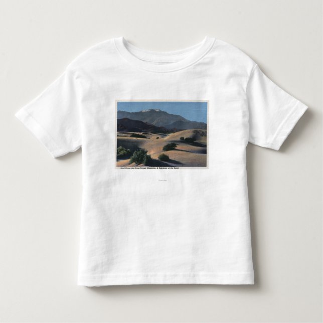 T-shirt Dunas de areia do deserto e montanhas (Frente)