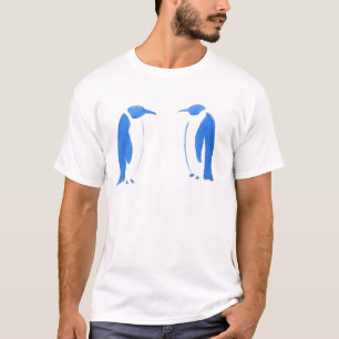 T-shirt Duo azul do pinguim