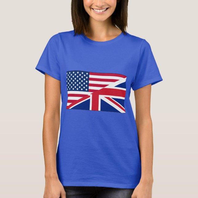 T-Shirt duplo cidadão americano e britânico (Frente)