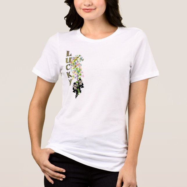T-shirt Duplo Problema Gêmeos Irlandeses Sortudos (Frente)