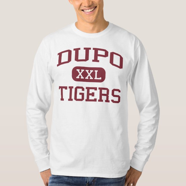 T-shirt Dupo - tigres - escola secundária - Dupo Illinois (Frente)