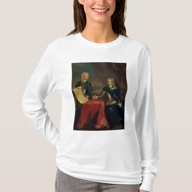 T-shirt Duque de Marlborough que discute planos (Frente)