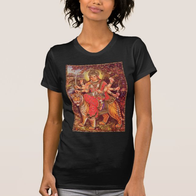 T-SHIRT DURGA E O TIGRE (Frente)