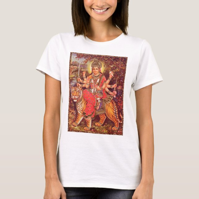 T-SHIRT DURGA E O TIGRE (Frente)
