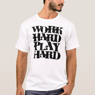 T-shirt Duro duro do jogo do trabalho - preto