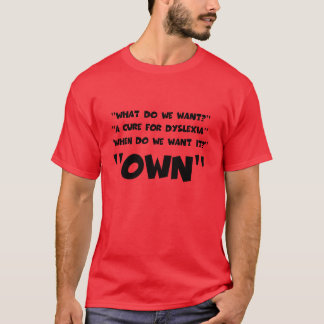T-shirt Dyslexic engraçado