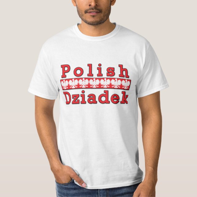 T-shirt Dziadek polonês Eagles (Frente)