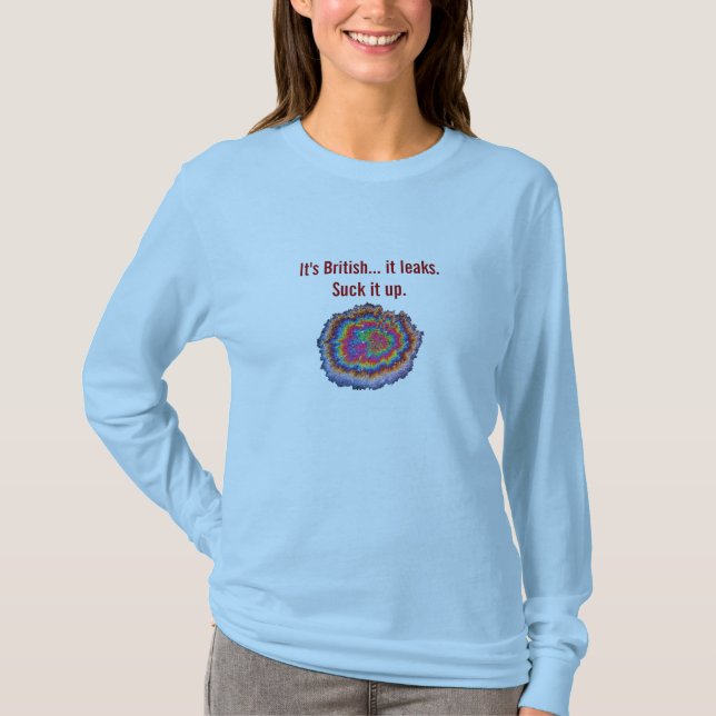 T-shirt É britânico… ele escapa (Frente)