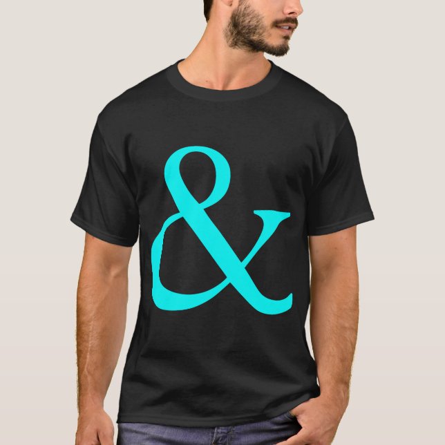 T-shirt E comercial - Ciano (Frente)