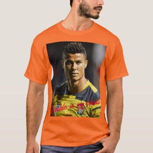 T-Shirt é cor laranja.