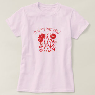 T-shirt é meu aniversário que eu tenho 70 anos velho